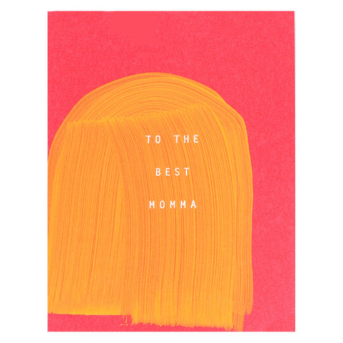 Moglea Best Momma Hand-Painted Mother's Day Card 