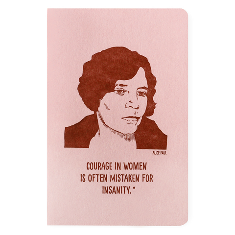 Blackbird Letterpress Alice Paul Letterpress Printed Notebook 