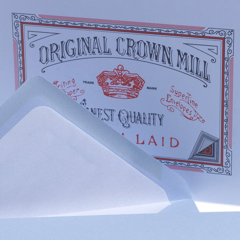 Crown Mill Classic Laid Note Card Presentation Box Blue 