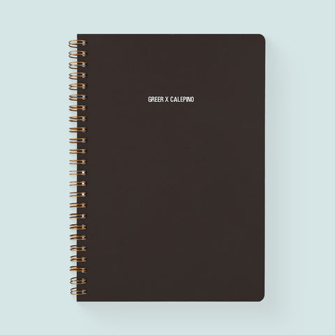 Calepino Greer x Calepino Dot Grid Notebook Chocolate 