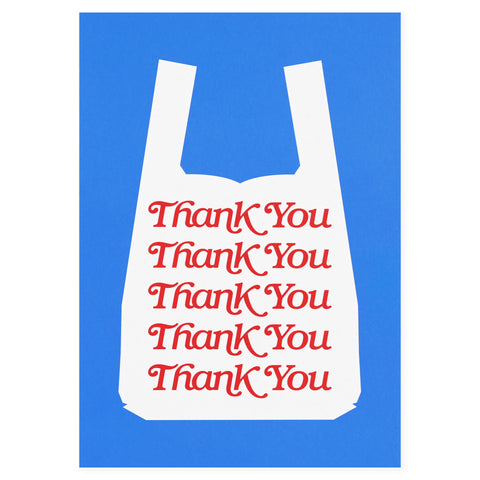 Crispin Finn Thank You Shopping Bag Greeting Card 