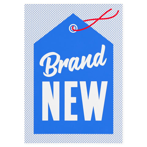 Crispin Finn Brand New Blue Greeting Card 