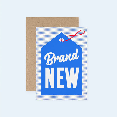 Crispin Finn Brand New Blue Greeting Card 
