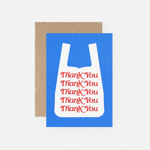 Crispin Finn Thank You Shopping Bag Greeting Card 