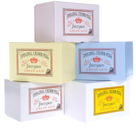 Crown Mill Classic Laid Note Card Presentation Box Pink 
