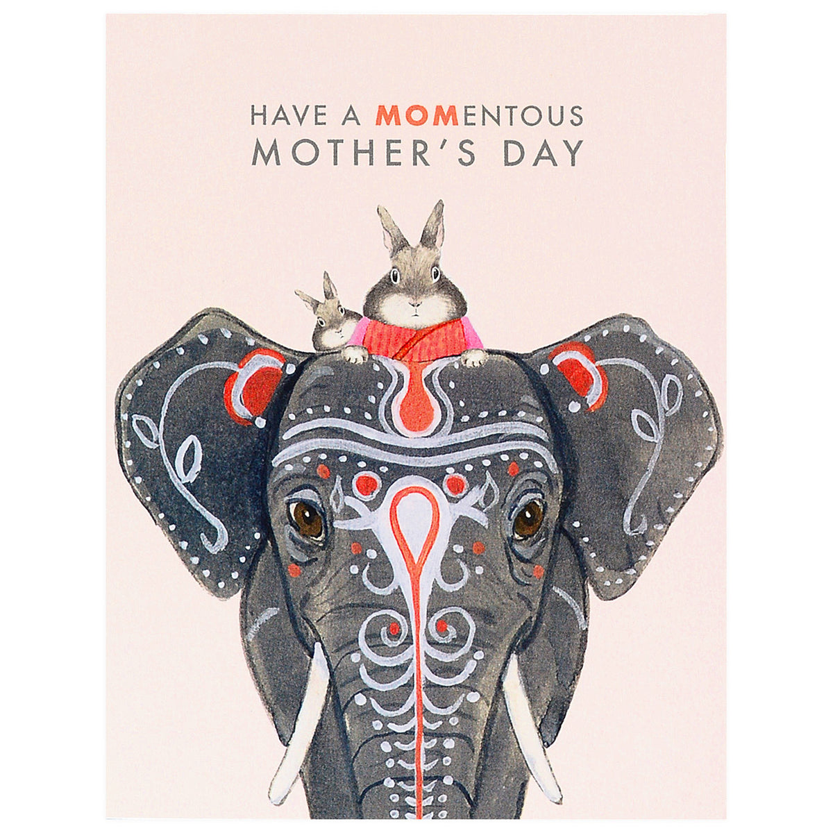 Dear Hancock Mom Bunny on Elephant Mother's Day Card 