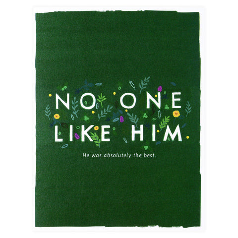 Dear Hancock No One Like Him Sympathy Card 