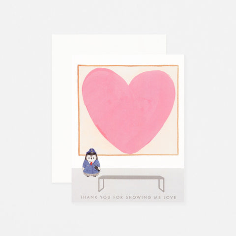 Dear Hancock Thank You For Showing Me Love Greeting Card 