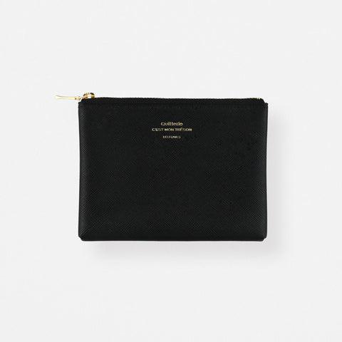 Null Quitterie Small Zip Pouch  Black 