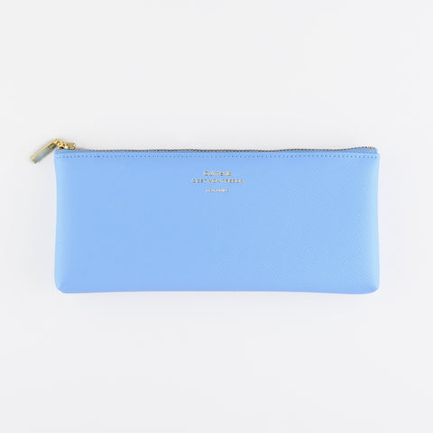 Null Quitterie Flat Pen Pencil Case Light Blue 