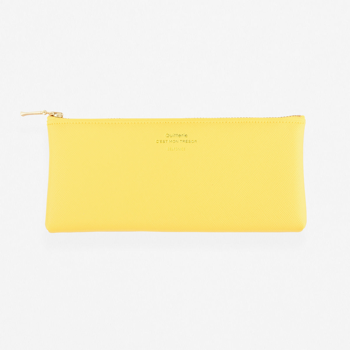 Delfonics Quitterie Flat Pen Pencil Case Yellow 