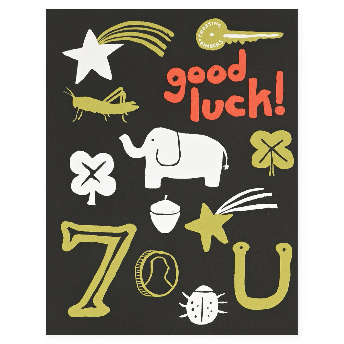 Egg Press Good Luck Charms Greeting Card 