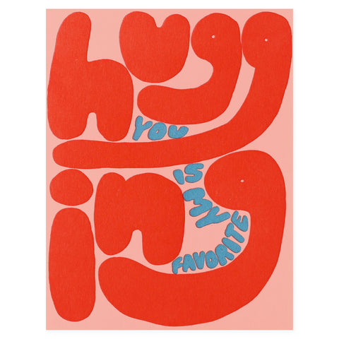 Egg Press Hugging You Is My Favorite Greeting Card 