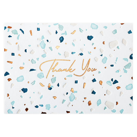 Elum Terrazzo Folded Thank You Cards Boxed 