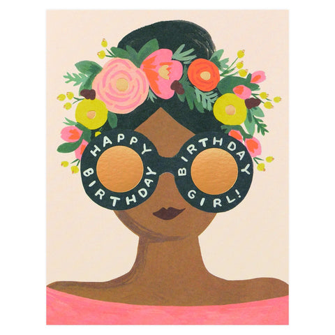 Rifle Paper Co. Flower Crown Birthday Girl Card 