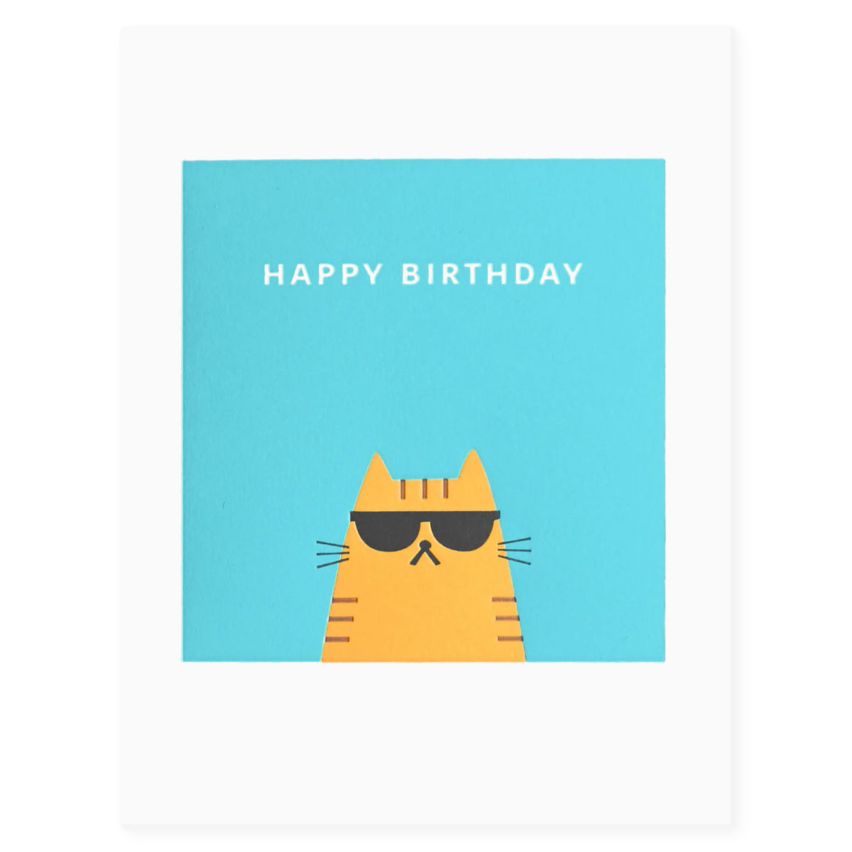 Fugu Fugu Cool Cat Birthday Card 