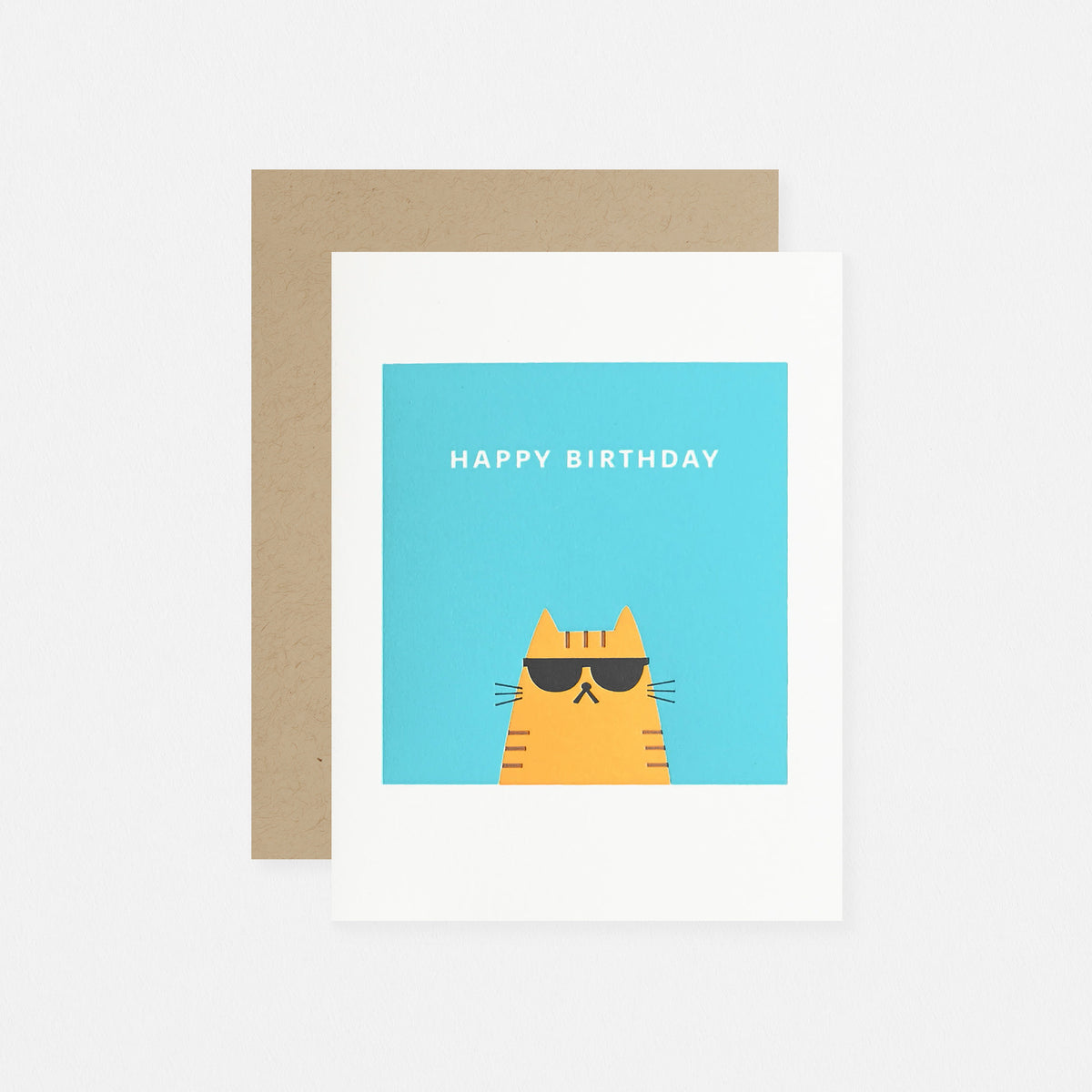 Fugu Fugu Cool Cat Birthday Card 