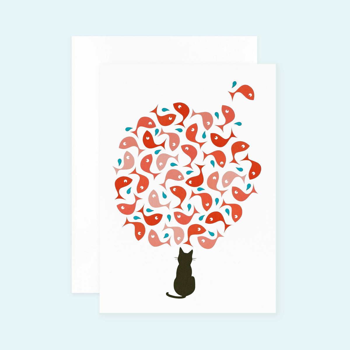 Graphic Factory The Cat's Dream Greeting Card 
