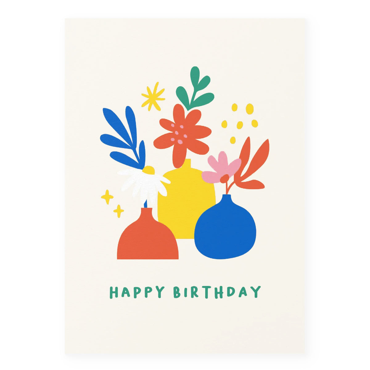 Graphic Factory Happy Birthday Flowers Greeting Card 
