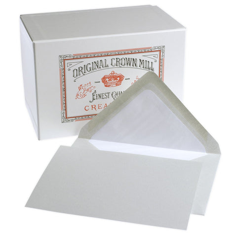 Crown Mill Classic Laid Note Card Presentation Box Grey 