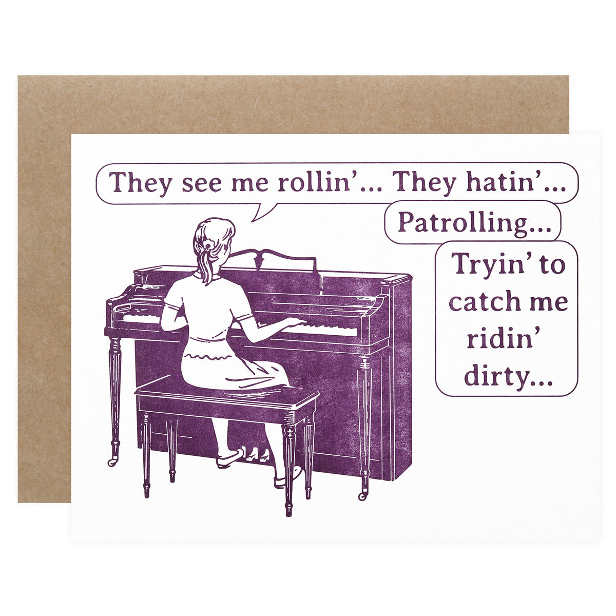 Guttersnipe Press Ridin' Dirty Greeting Card 
