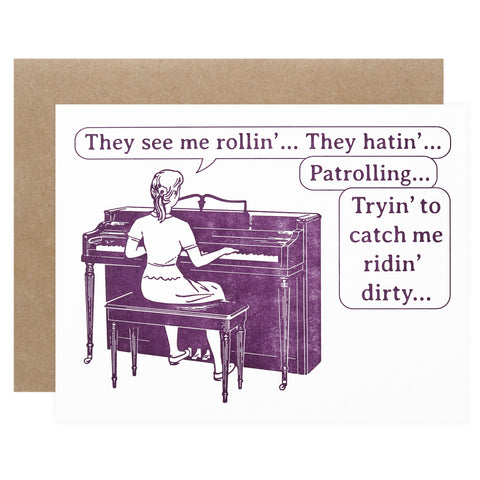 Guttersnipe Press Ridin' Dirty Greeting Card 