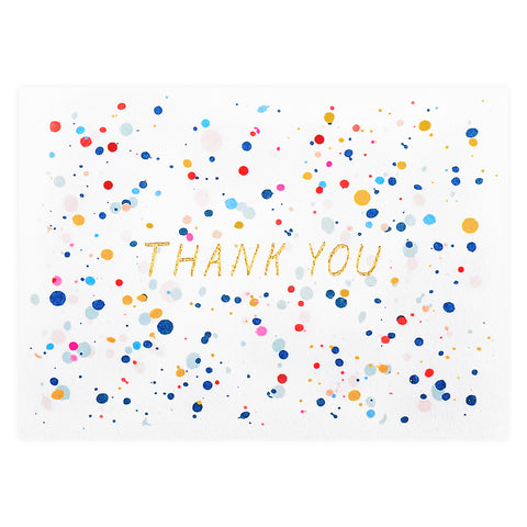 Hartland Cards Splatter with Gold Folded Thank You Cards Boxed
