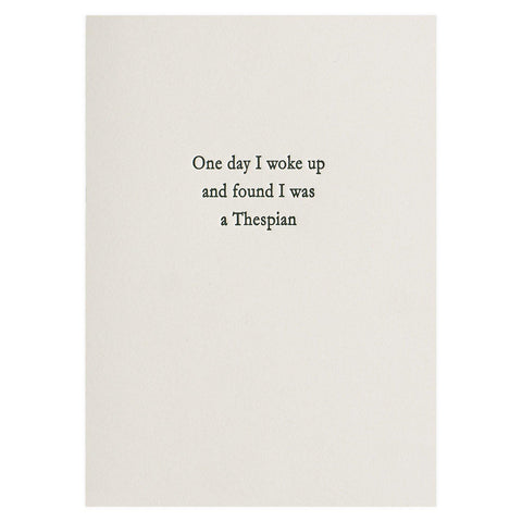 Hat Wig Glove Thespian Greeting Card 