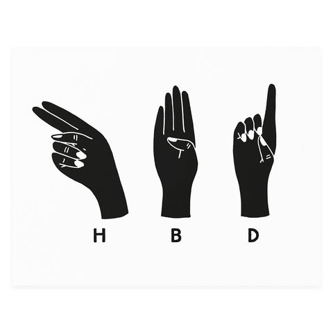 Hello Paper Co. HBD Hands Birthday Card 