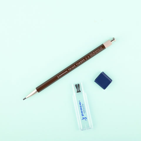 Hightide Penco Prime Timber 2.0 MM Mechanical Pencil | Brown, Mint, White Or Blue 