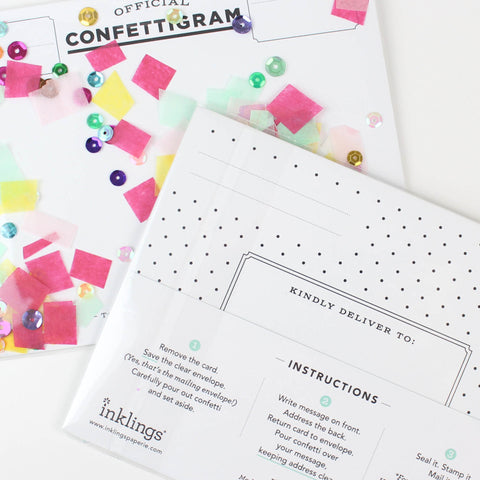 Inklings Paperie Confettigram Birthday Brights Greeting Card 