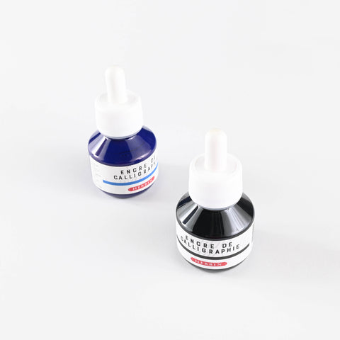 J. Herbin Encre de Calligraphe Fine Calligraphy Ink Black Or Blue 