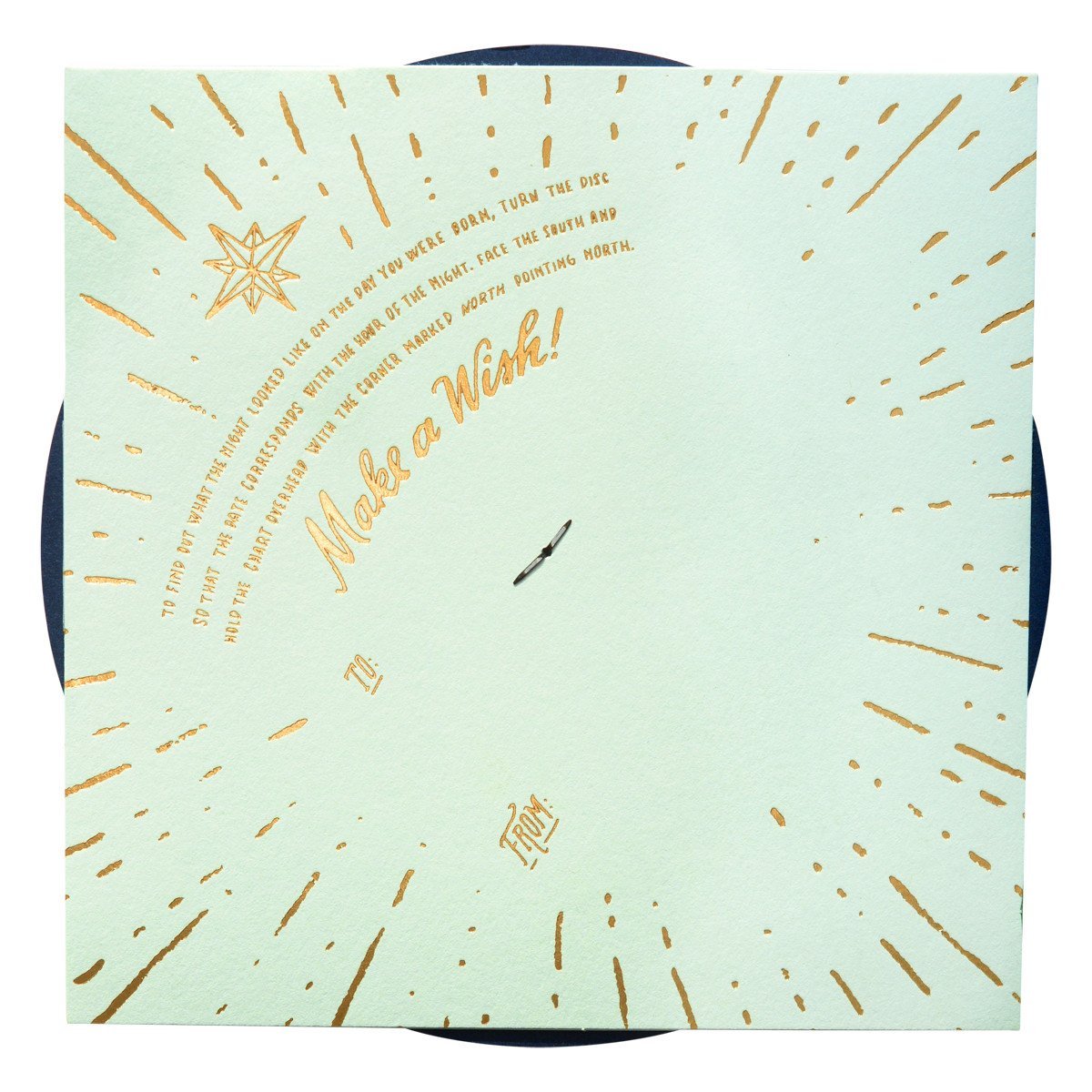 Ladyfingers Letterpress Handmade Birthday Planisphere Greeting Card 