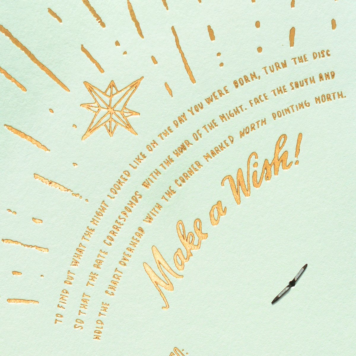 Ladyfingers Letterpress Handmade Birthday Planisphere Greeting Card 