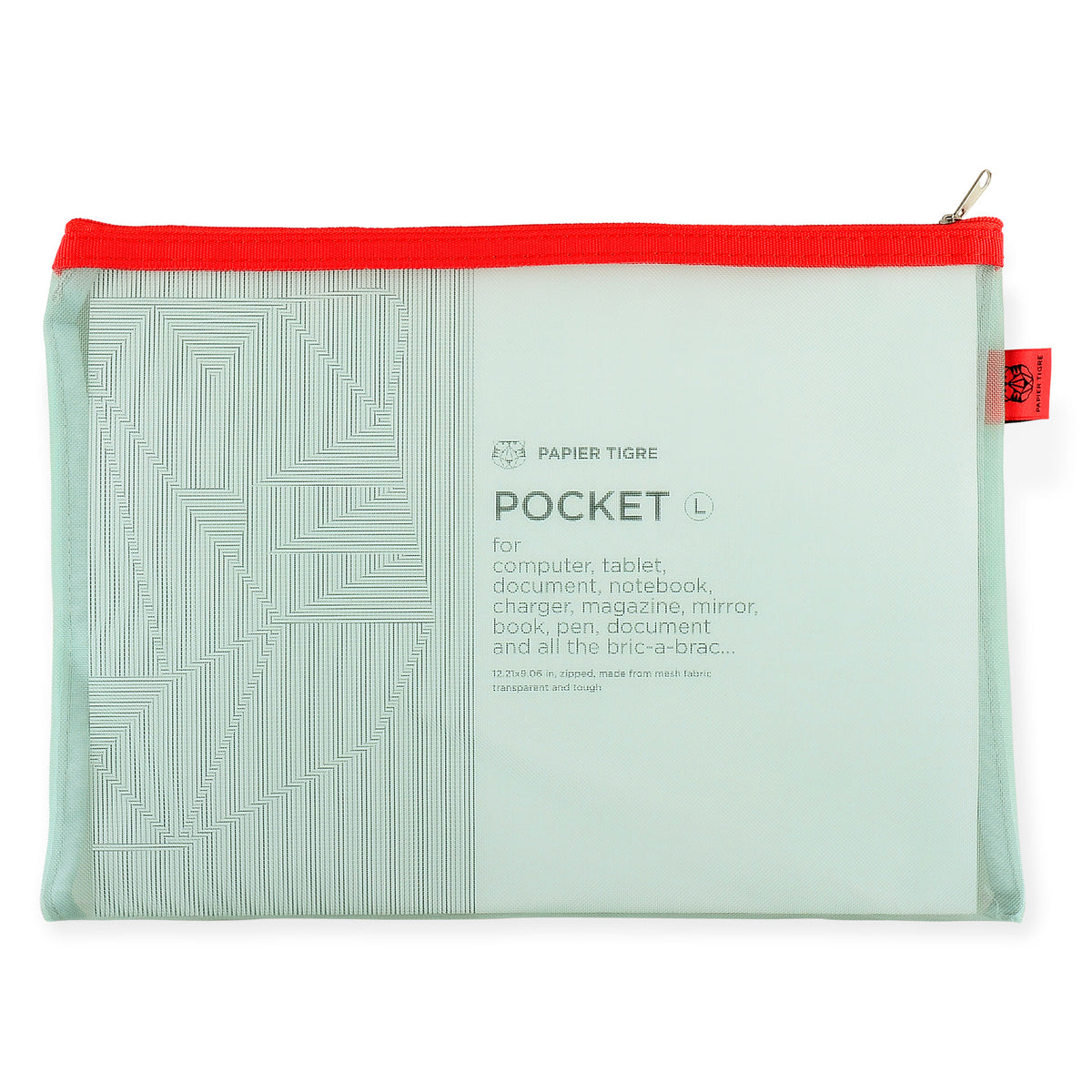 Papier Tigre Large Mesh Pouch Aqua 