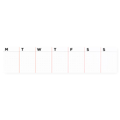 Loyal Supply Co. Sticky Weekly Calendar 
