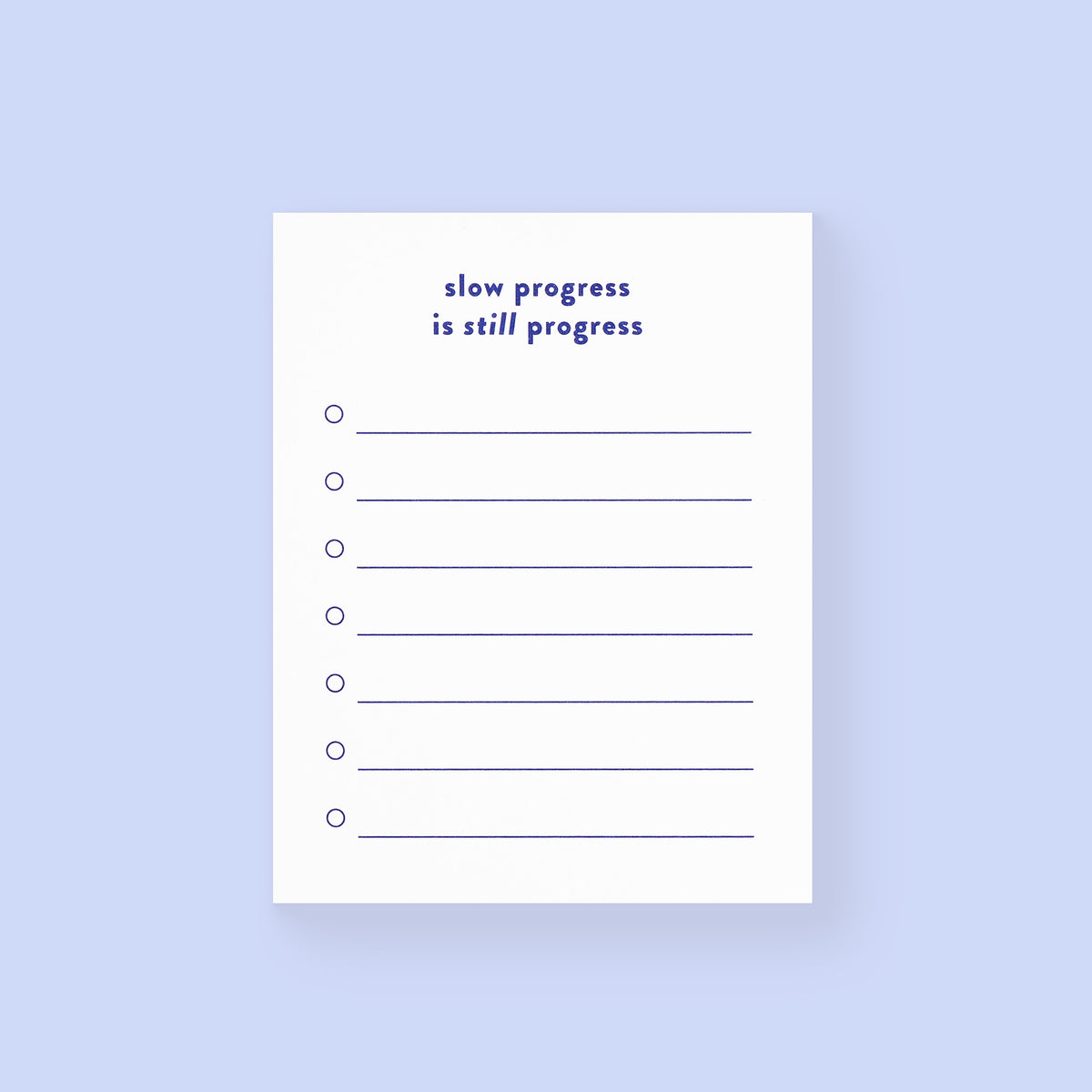 M.C. Pressure Still Progress Notepad 
