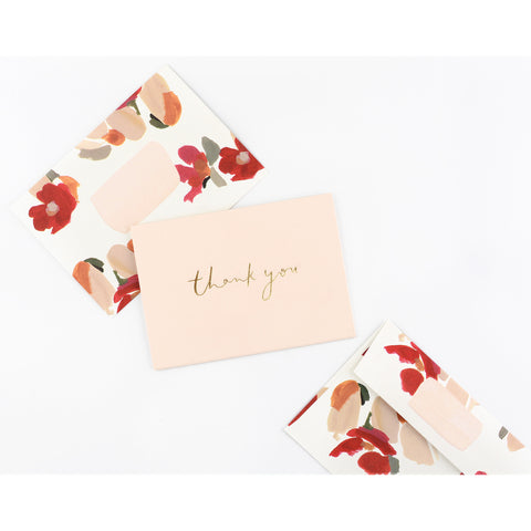 Our Heiday Marigold Folded Thank You Cards Single or Box of Six 