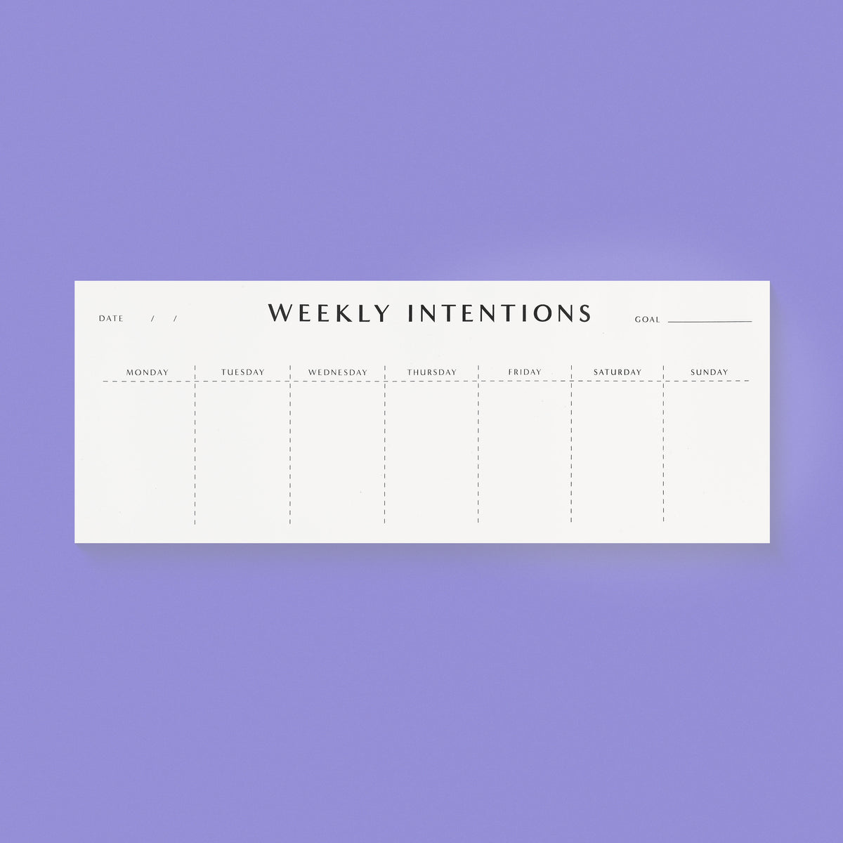 M.C. Pressure Weekly Intentions Notepad 