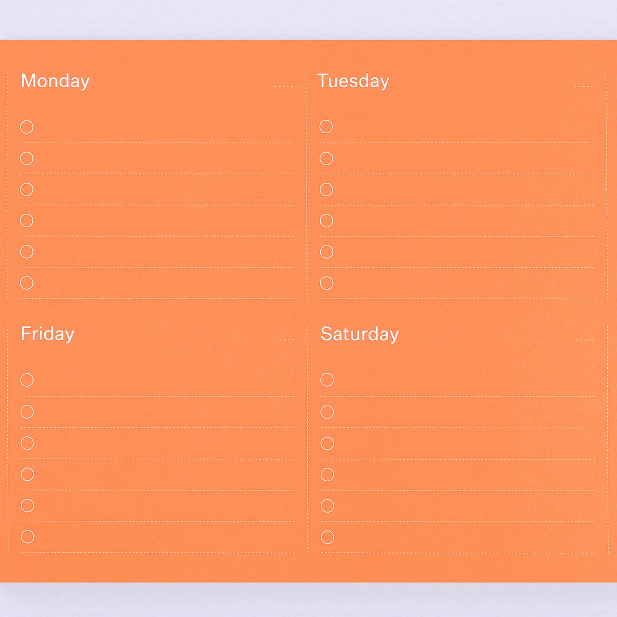 mishmash Desk Planner Notepad Week Plan 