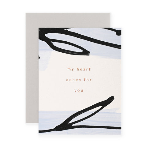 Moglea Heart Aches Sympathy Card 