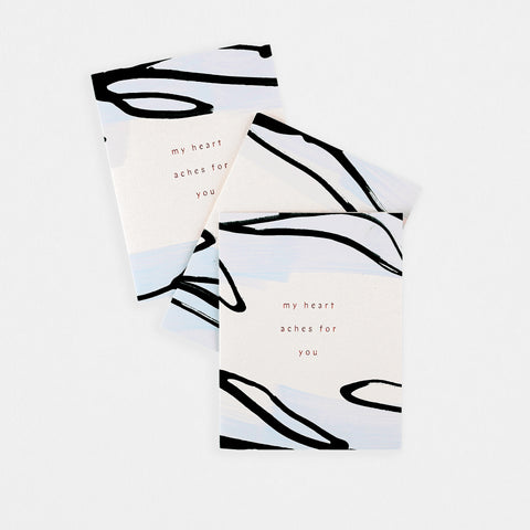 Moglea Heart Aches Sympathy Card 