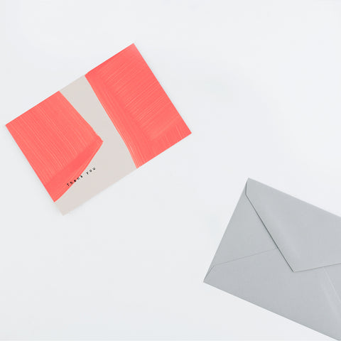 Moglea Neon Shape Hand-Painted Folded Thank You Cards Boxed 