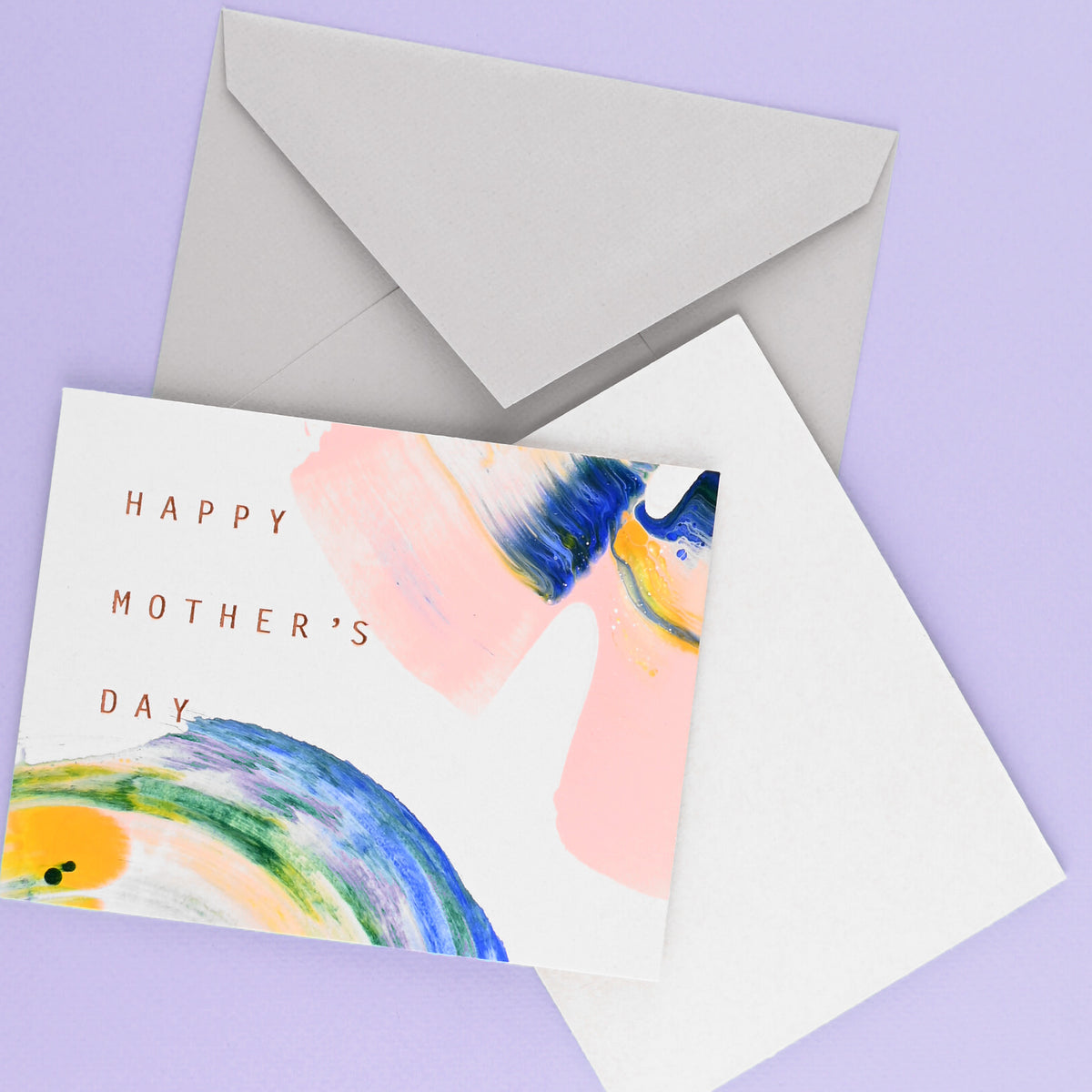 Null Mom Swirl Hand-Painted Mother's Day Card 