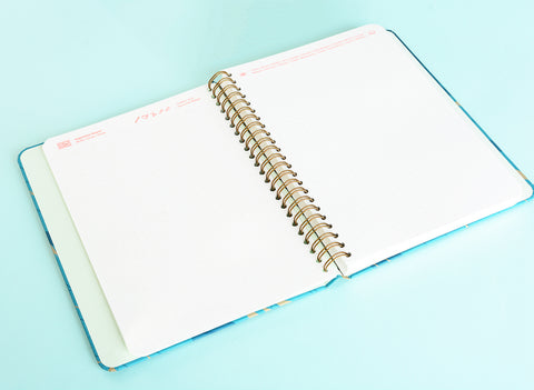 Mossery Wirebound Notebook Black Gold Speckle Ruled 
