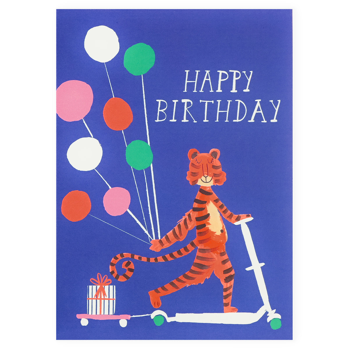 Mr. Boddington's Studio That Tiger Stole My Scooter Birthday Card 