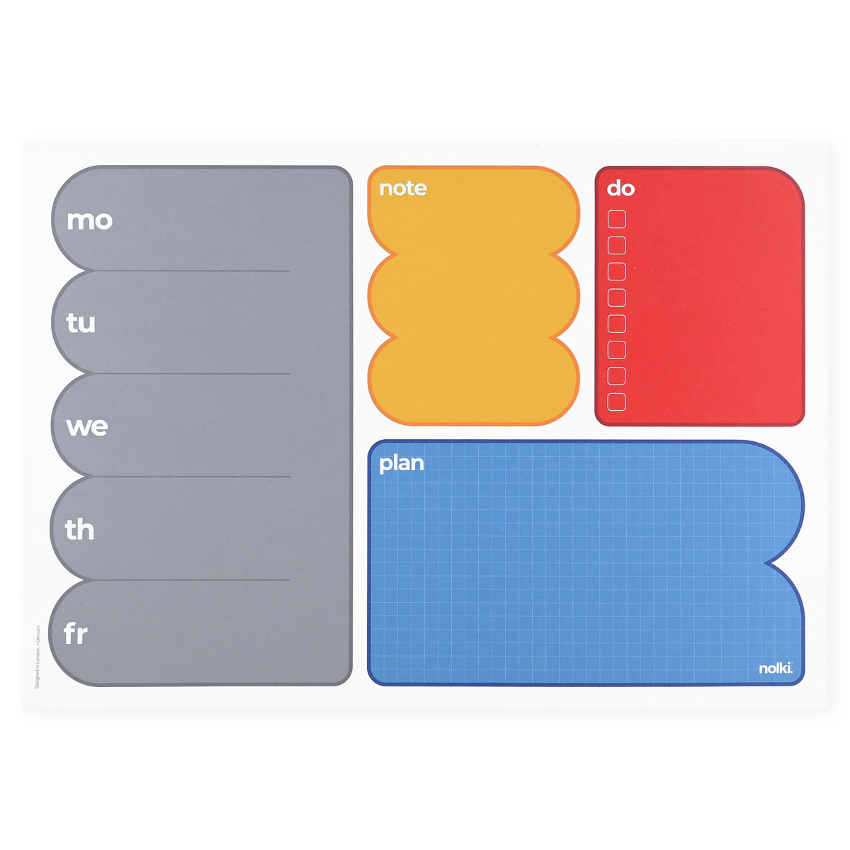 Nolki Desk Planner Bloop Notepad 