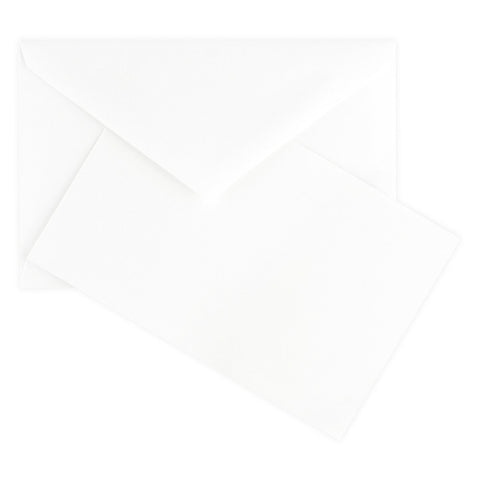 Original Crown Mill Color Vellum Finish Flat Note Cards Boxed White