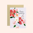 Our Heiday Happy Marriage Bouquet Wedding Card 