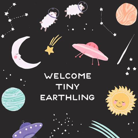 Party Of One Paper Tiny Earthling New Baby Card 